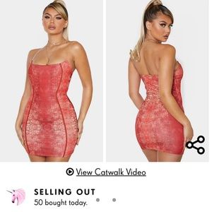 New  pretty little thing PLT dress in reddish pink